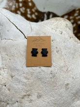 Load image into Gallery viewer, Black Textured Clay Stud Earrings