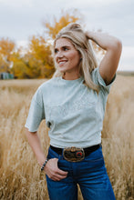 Load image into Gallery viewer, Cowgirl Acid Wash Embellished Tee