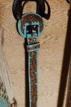 Load image into Gallery viewer, Barrel Bloom Leather Belt in Mahogany Brown