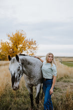 Load image into Gallery viewer, Cowgirl Acid Wash Embellished Tee