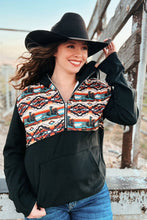 Load image into Gallery viewer, Turn and Burn Cowgirl 1/4 Zip Hoodie