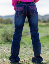 Load image into Gallery viewer, Cowgirl Tuff CO. Pink Bootstitch Trousers
