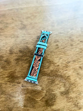 Load image into Gallery viewer, Flora Falls Hand-tooled Leather Watchband