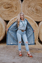 Load image into Gallery viewer, High Waist Knee Ripped Mom Jeans