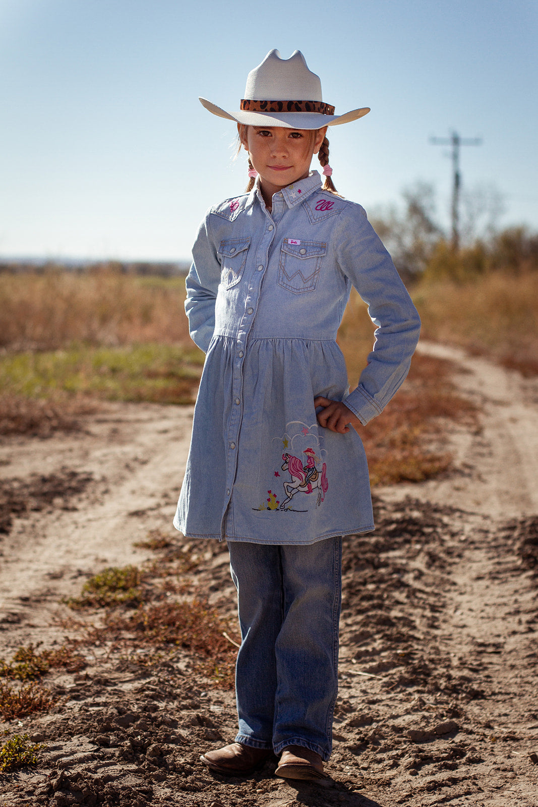 Wrangler X Barbie Shirt Dress Denim