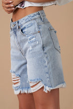 Load image into Gallery viewer, High Rise Bermuda Denim Shorts