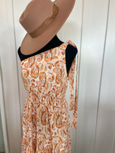 Load image into Gallery viewer, Off-The-Shoulder High-Waisted Printed Bohemian Maxi Dress