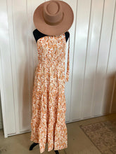 Load image into Gallery viewer, Off-The-Shoulder High-Waisted Printed Bohemian Maxi Dress