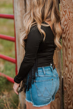 Load image into Gallery viewer, One Shoulder Fringed Long Sleeve Bodysuit