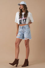 Load image into Gallery viewer, High Rise Bermuda Denim Shorts