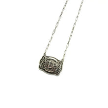 Load image into Gallery viewer, Western Belt Buckle Initial Necklace (A-V)
