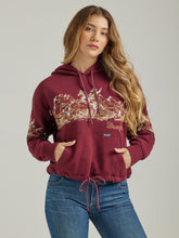 Load image into Gallery viewer, Women&#39;s Wrangler Retro® Cowboy Panorama Graphic Cinched Hoodie
