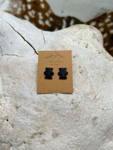 Load image into Gallery viewer, Black Textured Clay Stud Earrings

