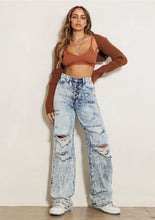 Load image into Gallery viewer, High Rise Denim Babe Acid Wash
