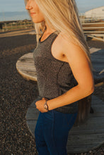 Load image into Gallery viewer, Flowy Tank Top with Silver Crystals Stretch
