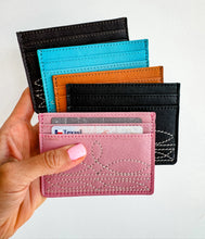 Load image into Gallery viewer, Western Boot Stitch Leather Credit Card Holder Money Holder (3 Colours)
