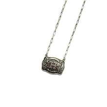 Load image into Gallery viewer, Western Belt Buckle Initial Necklace (A-V)
