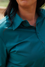 Load image into Gallery viewer, Dark Jade Waterproof Pullover Button Up Lightweight Stretch

