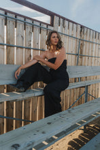 Load image into Gallery viewer, Off Shoulder Wide Leg Denim Jumpsuit

