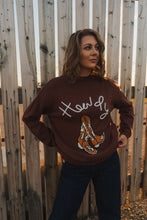 Load image into Gallery viewer, The Howdy Boot Mock Neck Sweater
