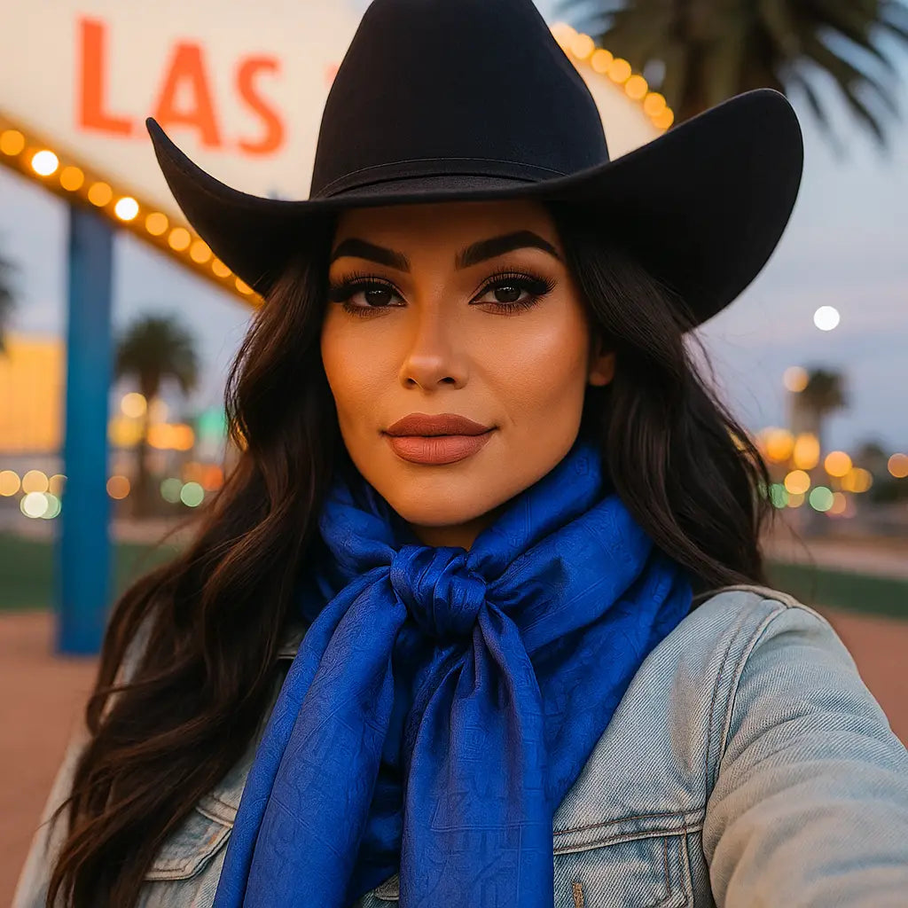 Cobalt Jacquard Xl Wild Rag