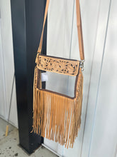 Load image into Gallery viewer, Hand Tooled Clear Purse Crossbody - Concert Game Day Stadium
