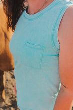 Load image into Gallery viewer, Mineral Wash Patched Pocket Tank Top (3 colour options)
