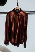 Load image into Gallery viewer, Red Holographic Pullover Button Up

