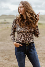 Load image into Gallery viewer, Retro Leopard Print Semi Sheer Top
