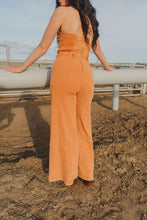 Load image into Gallery viewer, Boho Mineral Rust Wash Wide Leg Denim Jumpsuit

