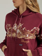Load image into Gallery viewer, Women&#39;s Wrangler Retro® Cowboy Panorama Graphic Cinched Hoodie
