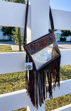 Load image into Gallery viewer, Hand Tooled Clear Purse Crossbody - Concert Game Day Stadium
