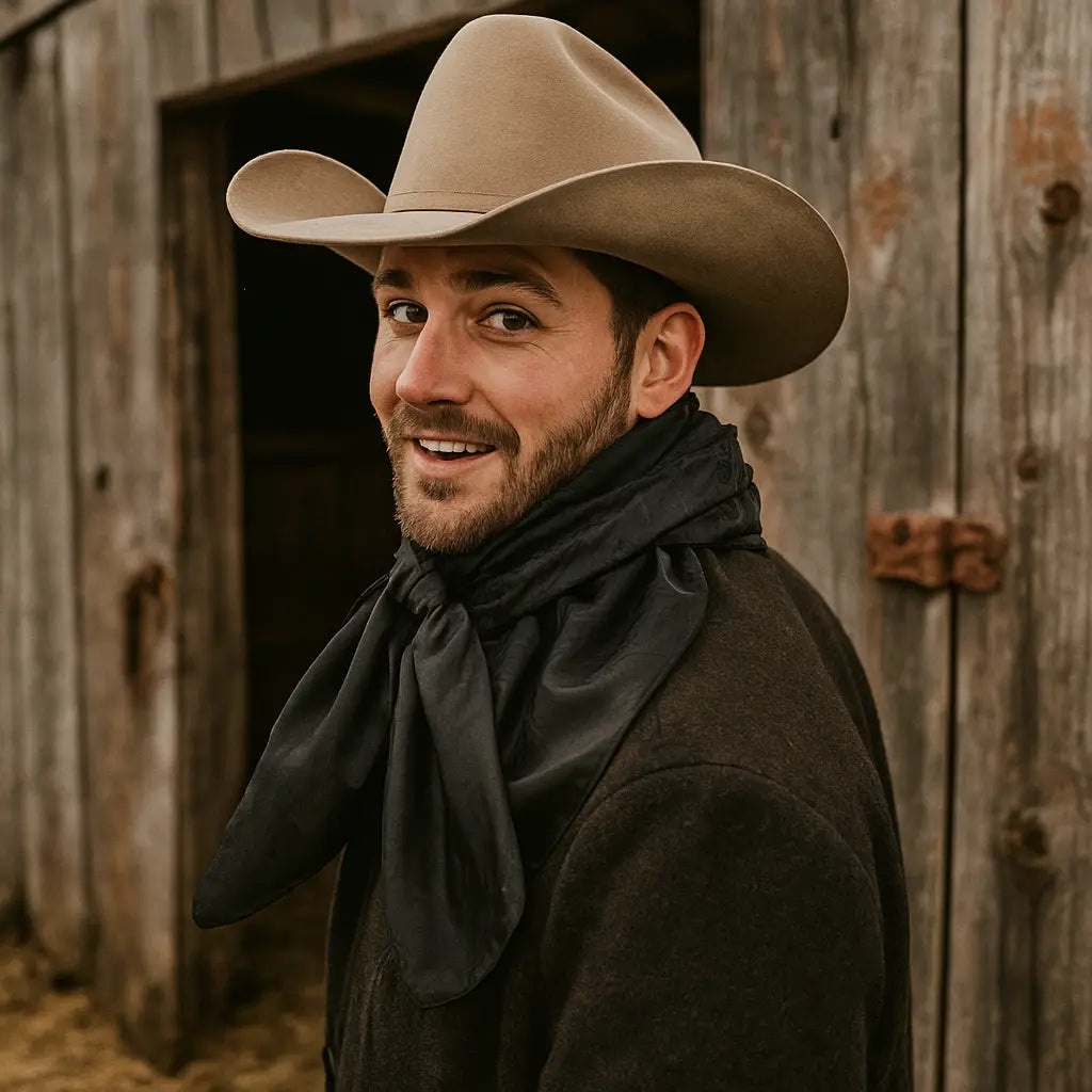 Black Jacquard Wild Rag