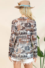 Load image into Gallery viewer, Western Rodeo Semi Sheer Mesh Top
