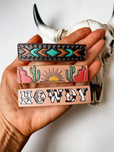 Load image into Gallery viewer, Western Leather Hair Clip Pin Barrettes
