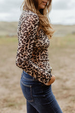 Load image into Gallery viewer, Retro Leopard Print Semi Sheer Top
