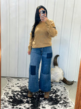Load image into Gallery viewer, Denim Patchwork Wide Leg Jean
