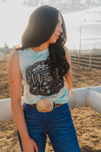 Load image into Gallery viewer, Western Buckle Graphic Tie Dye Tank Top
