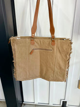 Load image into Gallery viewer, Brown Cowhide Travel Weekender Bag
