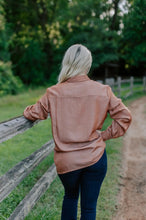 Load image into Gallery viewer, Pearl Snap Button Up Shirt (Rust)
