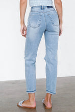 Load image into Gallery viewer, High Waist Knee Ripped Mom Jeans
