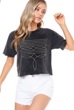 Load image into Gallery viewer, Cowboy Boots Toe Stitch Crop Tee
