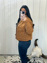 Load image into Gallery viewer, High Neck Zip-Up Corduroy Puffer Jacket
