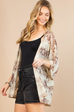 Load image into Gallery viewer, Wild West Print Relaxed Fit Mesh Kimono
