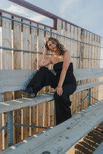 Load image into Gallery viewer, Off Shoulder Wide Leg Denim Jumpsuit

