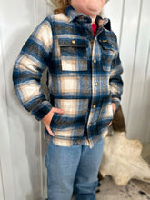 Load image into Gallery viewer, Boys Wrangler® Flannel Shirt Jacket - Quilted Lined
