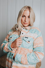 Load image into Gallery viewer, Wrangler Women&#39;s Southwest Print Shacket - Sunset Blues
