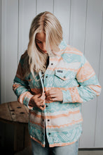 Load image into Gallery viewer, Wrangler Women&#39;s Southwest Print Shacket - Sunset Blues
