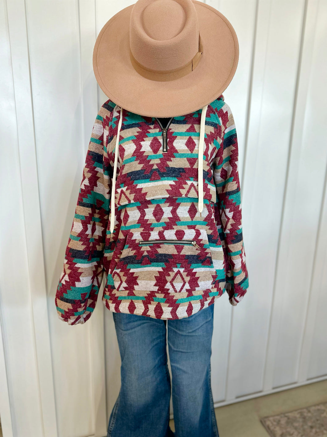 Aztec Pullover with Hoodie