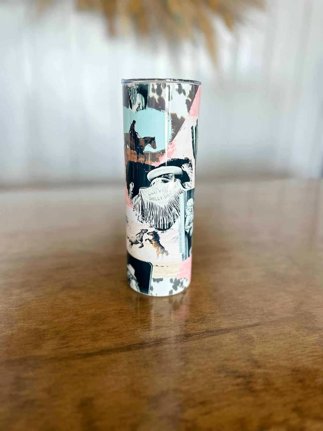 Pink Cowgirl Collage Tumbler